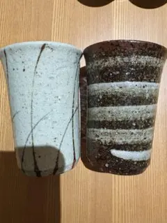 陶器製コップ 2個セット　ポイント消化