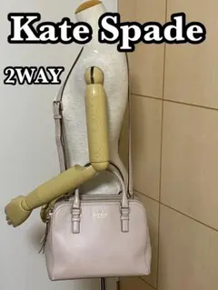 Kate Spade ライトピンク ハンドバッグ 2WAY レザーゴールド金具