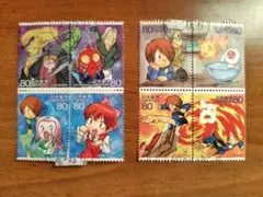アニメキャラクター 使用済切手 80円 ８枚セット
