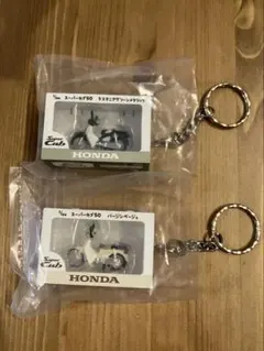 1/64 Honda Cub フィギュアキーホルダー 2点セット