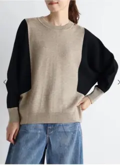 ヤマダヤ福袋MEDOC original ドルマンスリーブ配色ニット