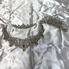 ティアラ 3点セット ヘアアクセサリー