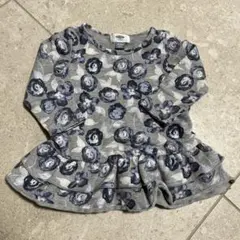 OLD NAVY 花柄フリルチュニック 18-24M ブルー グレー