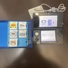s*7様 Nintendo 3DS 本体 コスモブラック 訳ありカセット付き