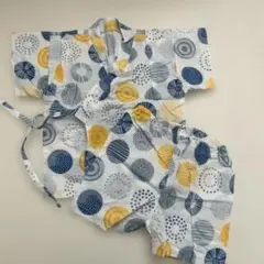 円形模様 甚平 90cm