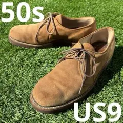 US9 希少 50s スウェード レザー シューズ プレーン クレープソール