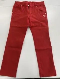 パーリーゲイツ　赤色スリムフィットパンツ