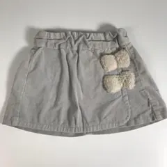 子供服 110㎝ BeBeべべ スカート コーデュロイ グレー F1A027