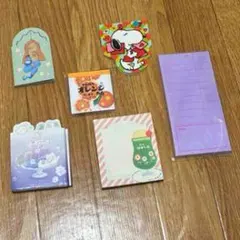 スヌーピー ステッカー メモ帳 セット