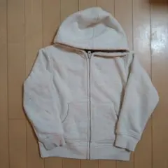 GUキッズ　ボアパーカー　130cm　オフホワイト