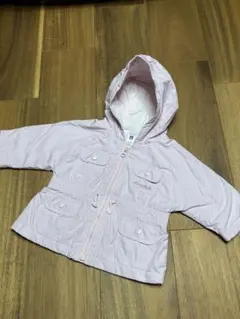 【baby GAP】ピンクのジャンパー フード付き 60センチ