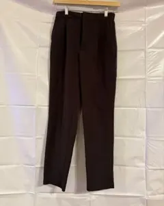 最終値下げ　GU ダークブラウン スラックス ゴムウエスト