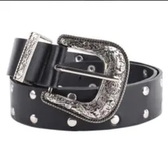 ウエスタンベルト ブラック y2k 古着 パンク グランジ 韓国 アメカジ