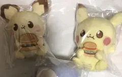 タグ付き⭐️おいしい時間〜ピチュウ　ピカチュウ　ぬいぐるみ2点