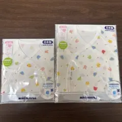 新品未使用　ミキハウス　短肌着　コンビ肌着　50cm