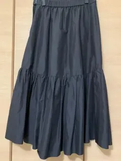 黒 フレアスカート サイドファスナー付き