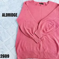 ALDRIDGE アルドリッジ ウール混 ラクーン ニットセーター 赤 2609