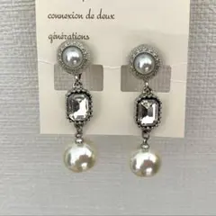 アンティーク風なパールイヤリング 揺れるイヤリング パーティー 結婚式