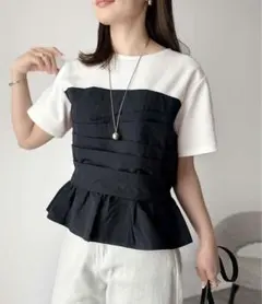 classicalelf Tシャツ×ビスチェドッキングトップス 半袖のサムネイル