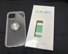 OURJOY iPhone15用ケース リング付き クリア