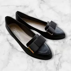 【artemis by DIANA】リボン付きブラックローファー【美品✨】
