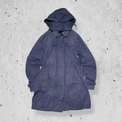 ユーロ規格BURBERRYBRITバーバリートレンチコートノバチェックネイビーM