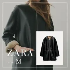ZARA ザラ ダブルフェイス仕様コート M ブラック 新品
