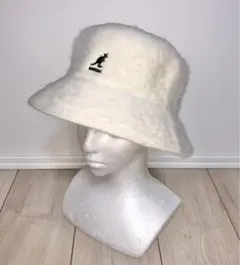 M 美品 KANGOL ファーゴラ メトロハット ファー バケット ホワイト 白