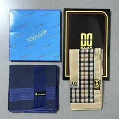 DAKS pierre cardin ハンカチ メンズ 紳士 ネイビー セット