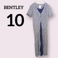 BENTLEY【10】レトロ 小花柄 ロングワンピース レースアップ