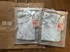 90cm 半袖 水色 ヒートテック Uネック2枚セット インナー UNIQLO