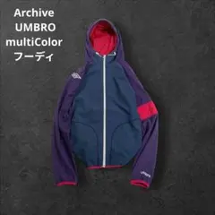 Archive　y2k UMBRO マルチカラー　フーディ　O