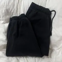 GU ブラック 裏起毛スウェットパンツ　S