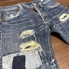 DENIM&DUNGAREE デニムダンガリー クラッシュデニムリメイク120