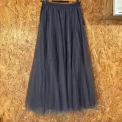 fifth ウエストゴム ロングスカート チュールスカート ふんわりスカート
