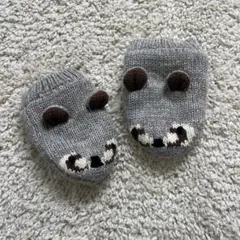 babyGAPアニマルモチーフ ニット手袋 グレー