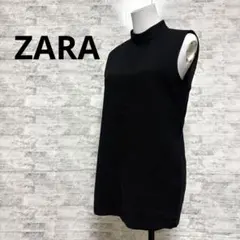 [ZARA ザラ] ノースリーブ チュニック ブラック