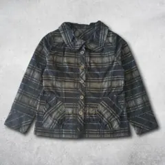 チェック柄 ジャケット ライトアウター L きれいめ ナチュラル クラシカルのサムネイル