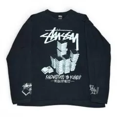 90s】OLD stussy Knowledge is King ロンT - メルカリ