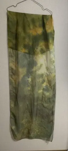 スカーフ　緑色系　長方形