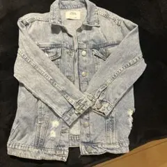 【ZARAキッズ】　ダメージデニムGジャン　122