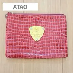 アタオ ATAO　ナイルクロコポーチ　ピンク　小物　ミニのサムネイル