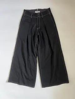 sulvam 19ss white stitching wide pantsのサムネイル
