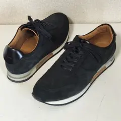 新品 アシックス ランウォーク 26EEE ブラック ヌバックレザー スニーカー