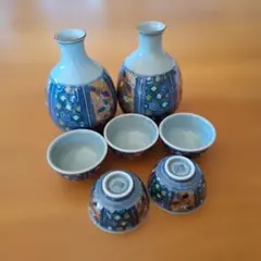 九谷焼 酒器セット 瓢箪型徳利 おちょこ6客 角福 - メルカリ