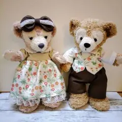 ダッフィーシェリーメイ　ペアコスチューム　花柄