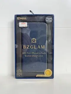 【新品】BZGLAM iPhone6/6s 手帳型ケース カード収納 ネイビーのサムネイル