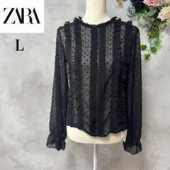 【新品未使用】ZARA 長袖シャツ　シースルー　トップス　レディース
