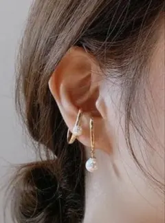 ゴールド パール イヤーカフ 4個セット