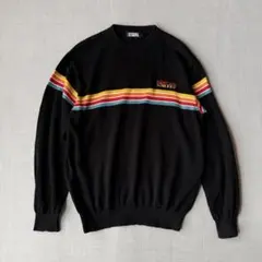 HYTERIC GLAMOUR ライン コットンニット ブラック L